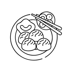 chinese food icon, chinese food vector illustration-simple illustration of chinese food , perfect for chinese food logos and icons