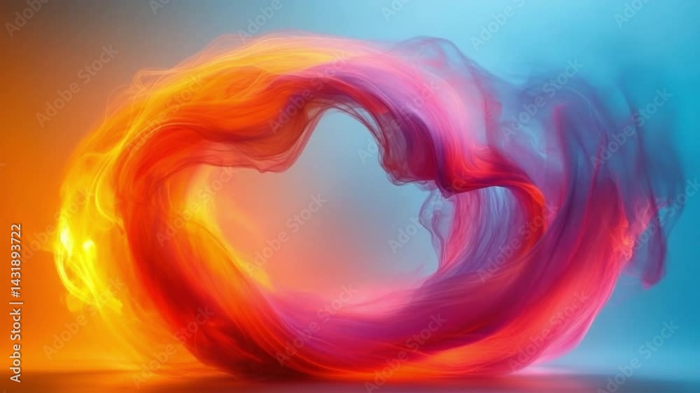 Poster abstract flow of colors: an entrancing visual symphony of colors swirling in graceful, dynamic movem