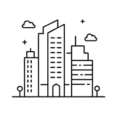 Obraz premium city icon, city vector illustration-simple illustration of city , perfect for city logos and icons
