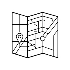 city map icon, city map vector illustration-simple illustration of city map , perfect for city map logos and icons