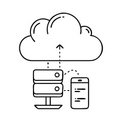 cloud storage icon, cloud storage vector illustration-simple illustration of cloud storage , perfect for cloud storage logos and icons