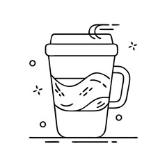 coffee cup icon, coffee cup vector illustration-simple illustration of coffee cup , perfect for coffee cup logos and icons