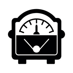 LCR Meter Black Vector Silhouette Top View