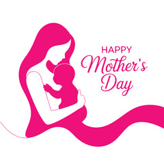 Cute Mother’s Day Greeting Card Design – Vector EPS