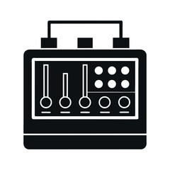 Logic Analyzer Black Vector Silhouette Side View