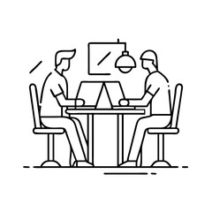 coworking icon, coworking vector illustration-simple illustration of coworking , perfect for coworking logos and icons