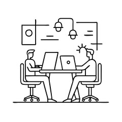coworking icon, coworking vector illustration-simple illustration of coworking , perfect for coworking logos and icons