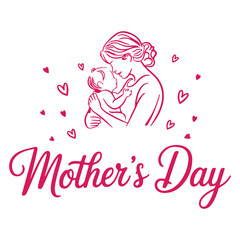 Cute Mother’s Day Greeting Card Design – Vector EPS