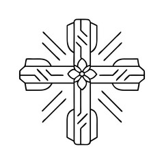cross icon, cross vector illustration-simple illustration of cross , perfect for cross logos and icons