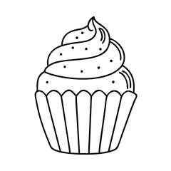 cupcake icon, cupcake vector illustration-simple illustration of cupcake , perfect for cupcake logos and icons