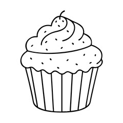 cupcake icon, cupcake vector illustration-simple illustration of cupcake , perfect for cupcake logos and icons
