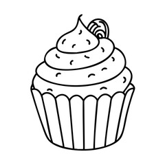 cupcake icon, cupcake vector illustration-simple illustration of cupcake , perfect for cupcake logos and icons