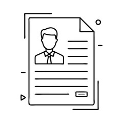 curriculum vitae icon, curriculum vitae vector illustration-simple illustration of curriculum vitae , perfect for curriculum vitae logos and icons