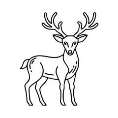 deer icon, deer vector illustration-simple illustration of deer , perfect for deer logos and icons