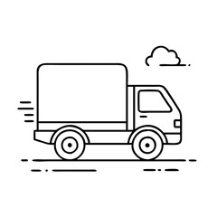 delivery truck icon, delivery truck vector illustration-simple illustration of delivery truck , perfect for delivery truck logos and icons
