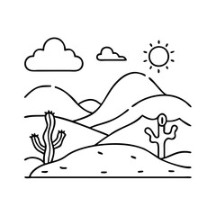 desert icon, desert vector illustration-simple illustration of desert , perfect for desert logos and icons