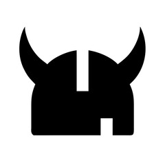 Viking Helmet Icon Vector Illustration