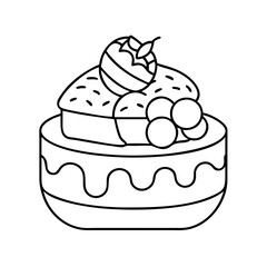 dessert icon, dessert vector illustration-simple illustration of dessert , perfect for dessert logos and icons