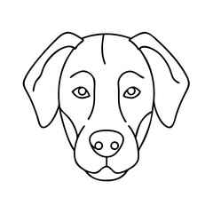 dog head icon, dog head vector illustration-simple illustration of dog head , perfect for dog head logos and icons