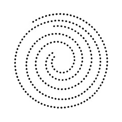 dotted spiral icon, dotted spiral vector illustration-simple illustration of dotted spiral , perfect for dotted spiral logos and icons