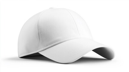 Fototapeta premium White Cap Mockup on Isolated White Background. Generative AI