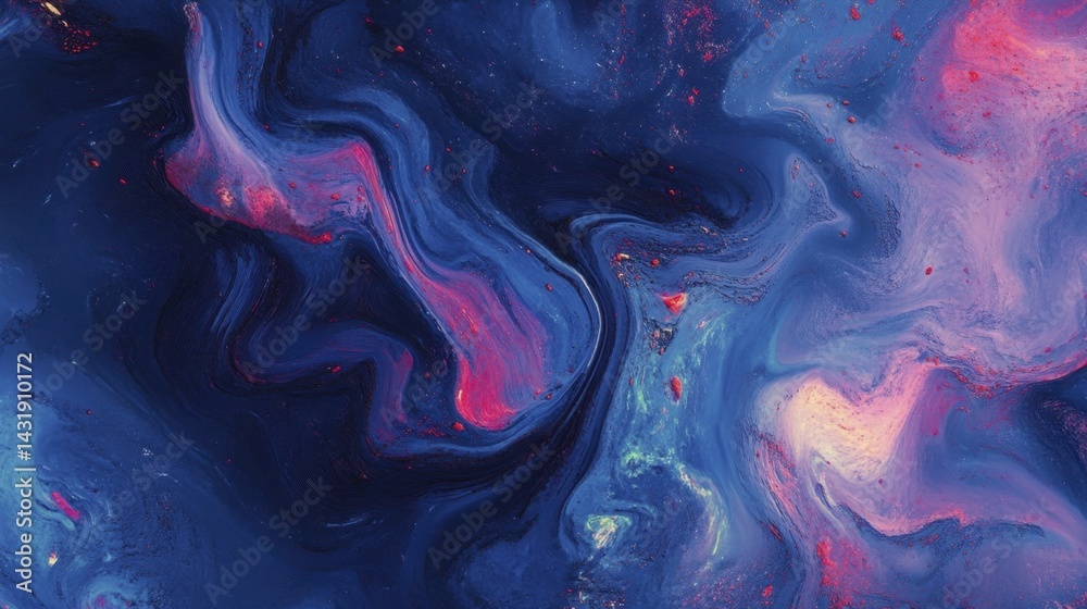 Wall mural abstract royal blue color background with swirling patterns. generative ai
