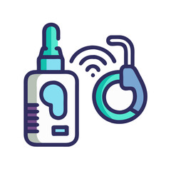 Smart Baby Monitor Vector Illustration on Black Background