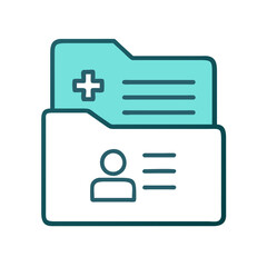 Medical record file icon for healthcare data management