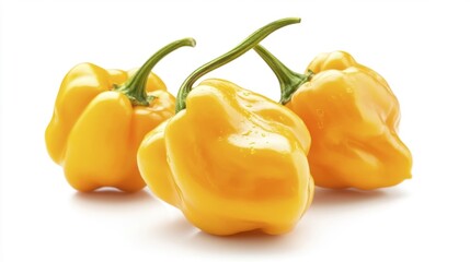 Fresh Aji Cristal Pepper Isolated on White Background. Generative AI