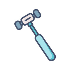 Illustration of a Buck Percussion Reflex Hammer on Black