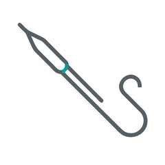 Angiography Catheter Medical Device Minimalist Icon Graphic