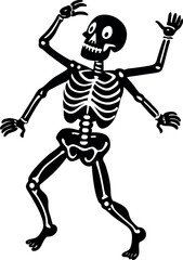 Skeleton Dancing Vector