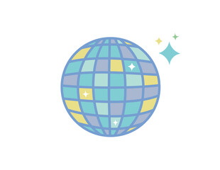 Disco Ball - Blue, Purple & Yellow