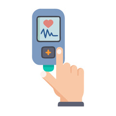 Pulse oximeter with hand, healthcare and blood oxygen monitoring