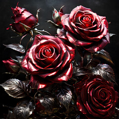 red roses background