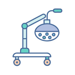 Medical exam light icon on black background vector