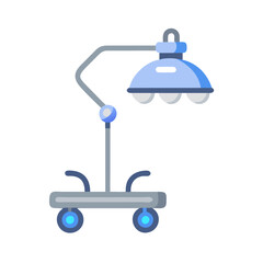 Modern Operating Room Lamp Vector Illustration on Black
