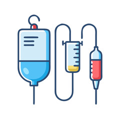 IV Drip Illustration: Medical, Healthcare, and Infusion Concept
