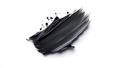 Pewter brush stroke on white background. Generative AI