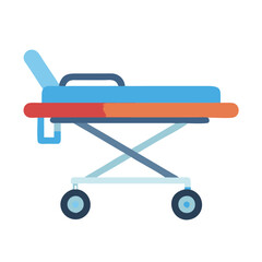 Colorful medical gurney illustration for hospital and clinic