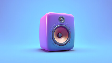 Stylish, modern speaker with a vibrant gradient design, perfect for enhancing any audio experience in a contemporary setting.