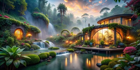 Sustainable Eco-Luxury Retreat: Stylish Nature Escape