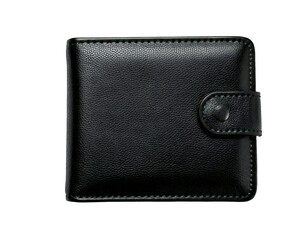 
Wallet, black, isolated, top, white &mdash; a sleek, minimalist accessory captured from above, showcasing its elegant structure, refined finish, and timeless design, positioned crisply against a clean, whi