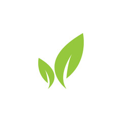 green leaf garden nature icon vector illustration template design