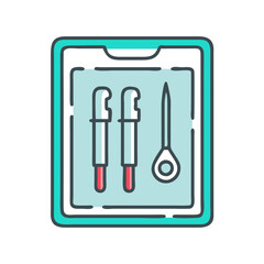 Smartphone Interface Showing Medical Tools: Icon Illustration