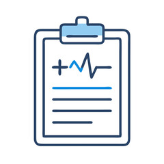 Medical Clipboard Icon: Health, Report, Medicine, and Vital Signs