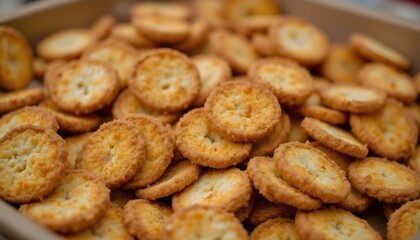 Freshly Baked Crackers Prepared in Small Batches by Skilled Bakers