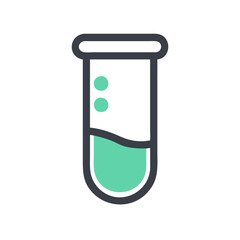 Illustration of a test tube for science and research