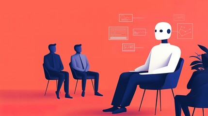 Startup ceo discusses future of ai technology at innovative business meeting modern office digital environment