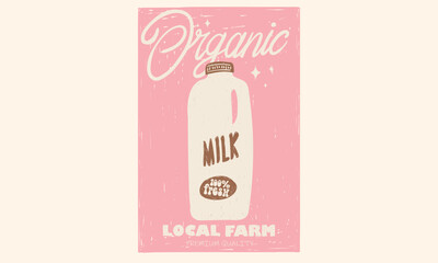 Beautiful wall frame artwork. Milk jar abstract modern painting. Milk jar and glass design for fashion, top, dress, graphics, slogan tee, posters and others.